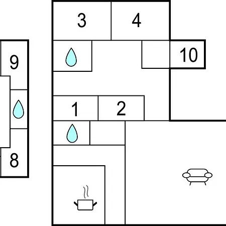 Дом отдыха Lovely In With Kitchen Фюр